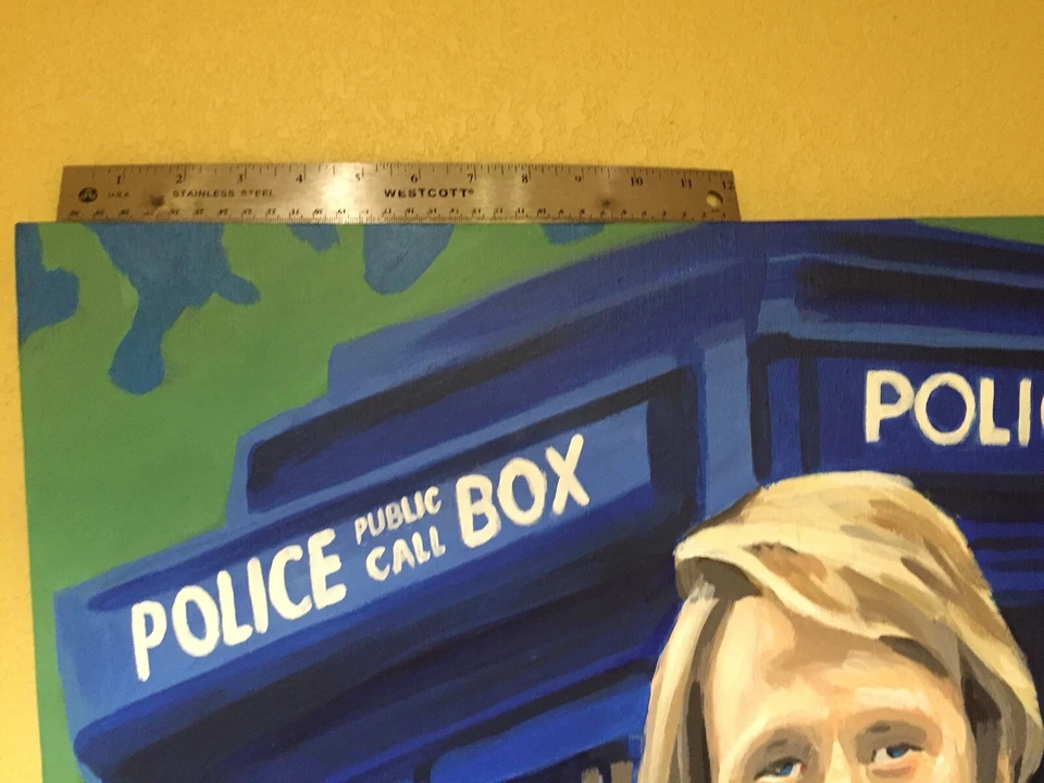 2'X3' 大号帆布绘画彼得·戴维森第五届博士谁原创艺术礼物? — 第 3/4 张图片