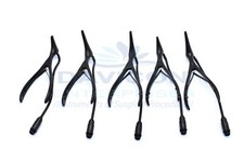 Killian Nasal Speculum with fiber optic set of 5 pcs in Black color