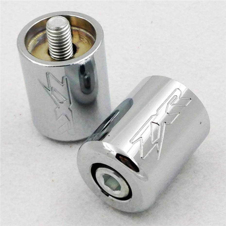 1 Pair Chrome CNC Billet Hand Bar Ends For Kawasaki ZRX1100 ZRX1200 ZZR1200 - Изображение 3 из 4