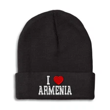 Beanies for Men I Love Armenia I Love Winter Hats for Women Acrylic Skull Cap