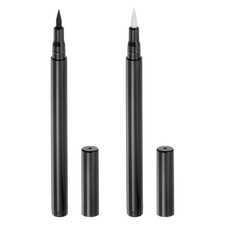 2pcs Fabric Markers Permanent Paint Textile Marker Pens Fine Tip Dark Grey White