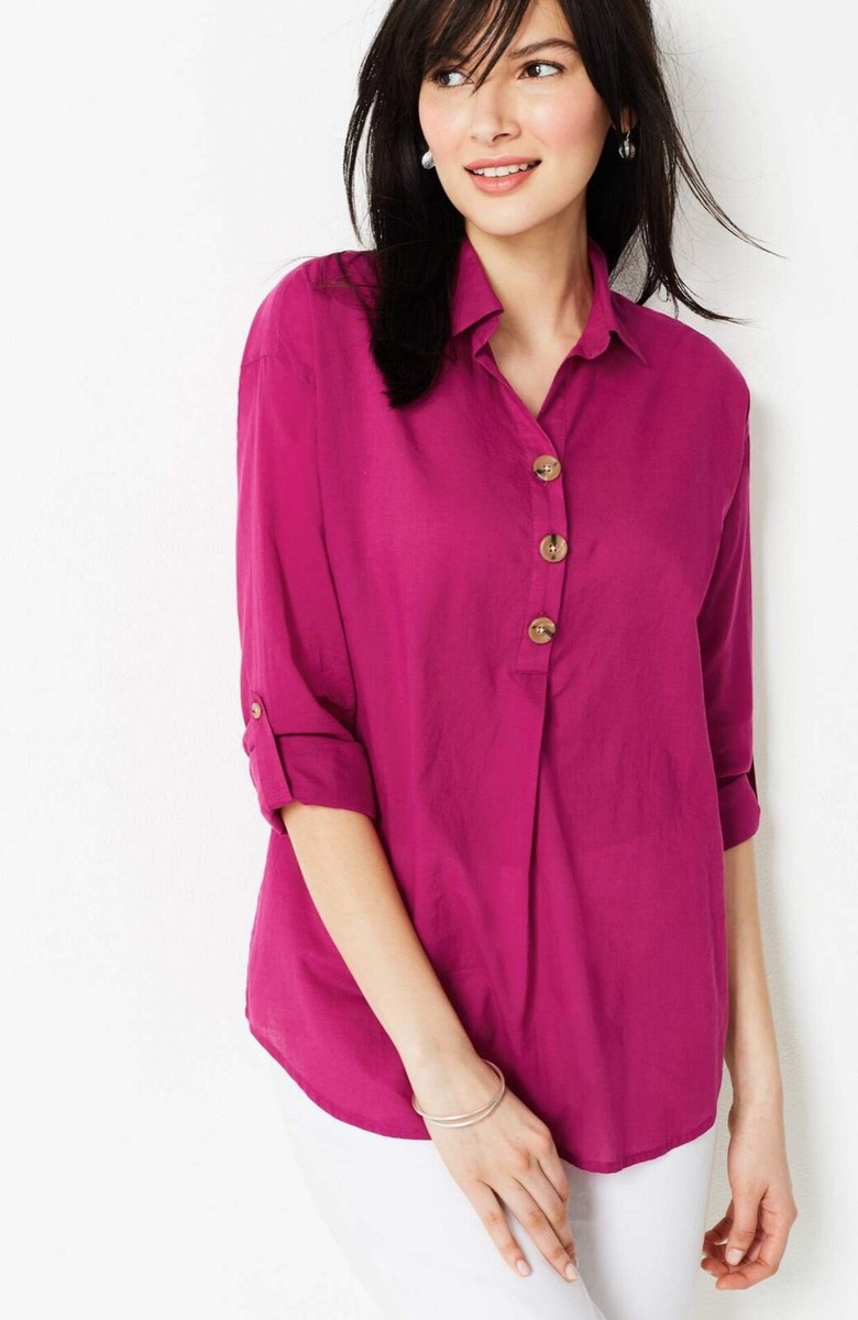 したん J.Jill ~ L ~ NEW Gorgeous Linen Blend Relaxed Pullover Tunic ~ NWT