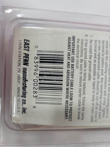 Deka 00283 38" Long Red Positive Battery Cable, 6-Gauge, Top Post - Picture 3 of 5
