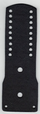 Multi-Use Leather Backer holds Shield/Nameplate/9-Citation Bars