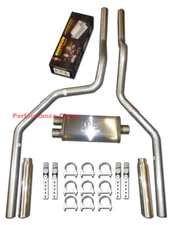 97 - 01 FORD F150 4.2 4.6 5.4 Truck Mandrel Bent Dual Exhaust w/ 18" MagnaFlow