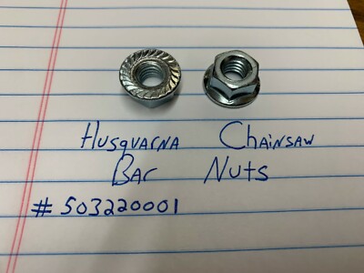 HUSQVARNA CHAINSAW BAR NUTS SET OF 2  PART  #503220001