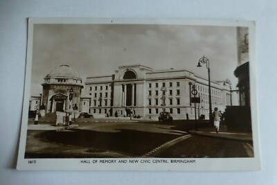 J469 Hall of Memory & New CIVIC CENTRE BIRMINGHAM Postkarte 1962