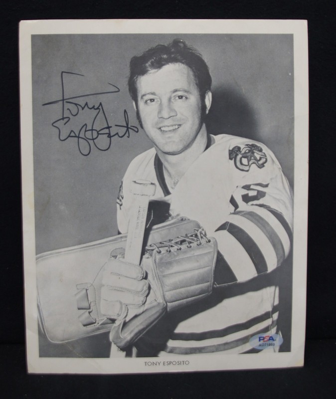 TONY ESPOSITO Autographed 8x10 Photo PSA/DNA CHICAGO BLACKHAWKS HOF AUTO