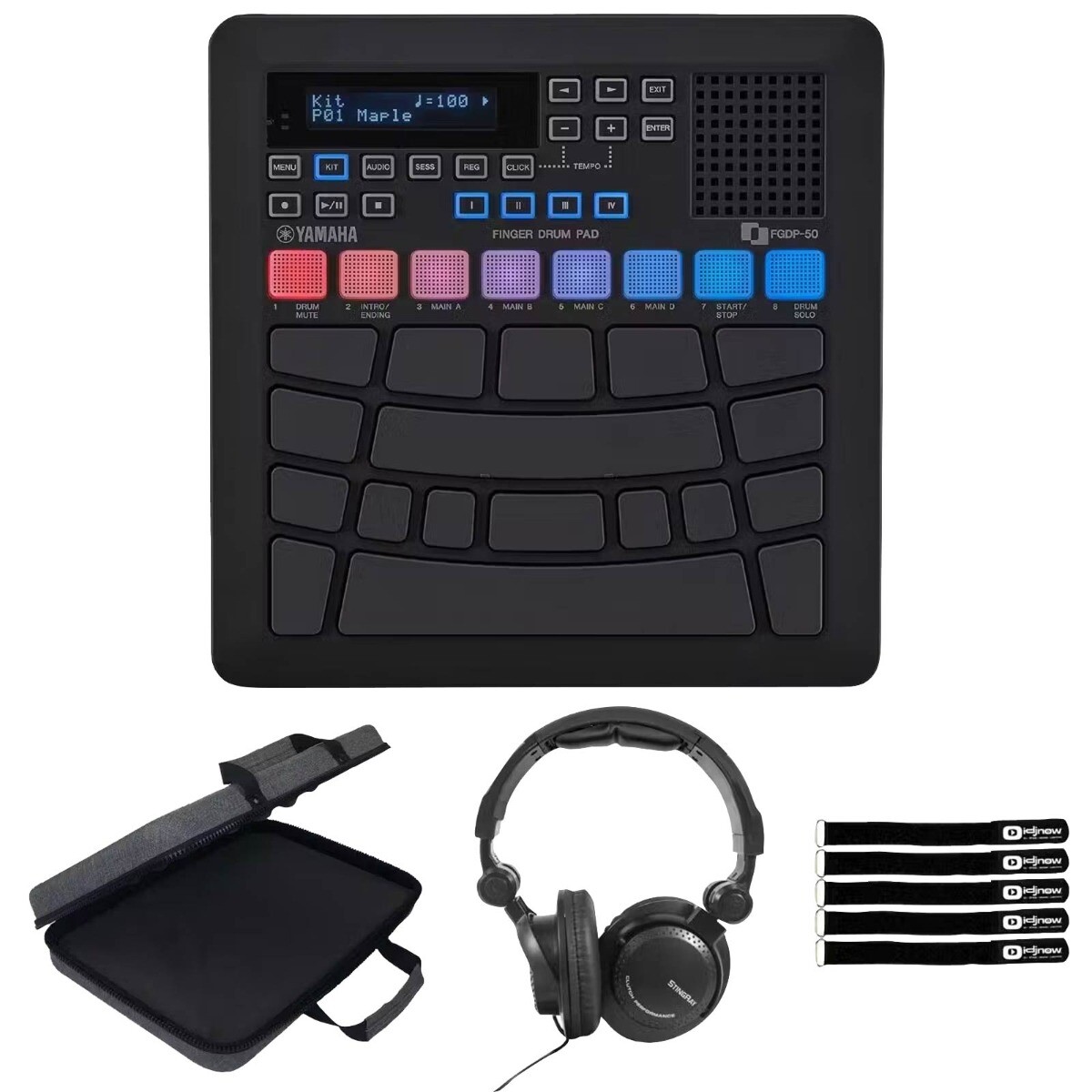 Yamaha Pro Audio FGDP-50 Advanced All-in-One Ergonomic Finger Drum Pad Pack