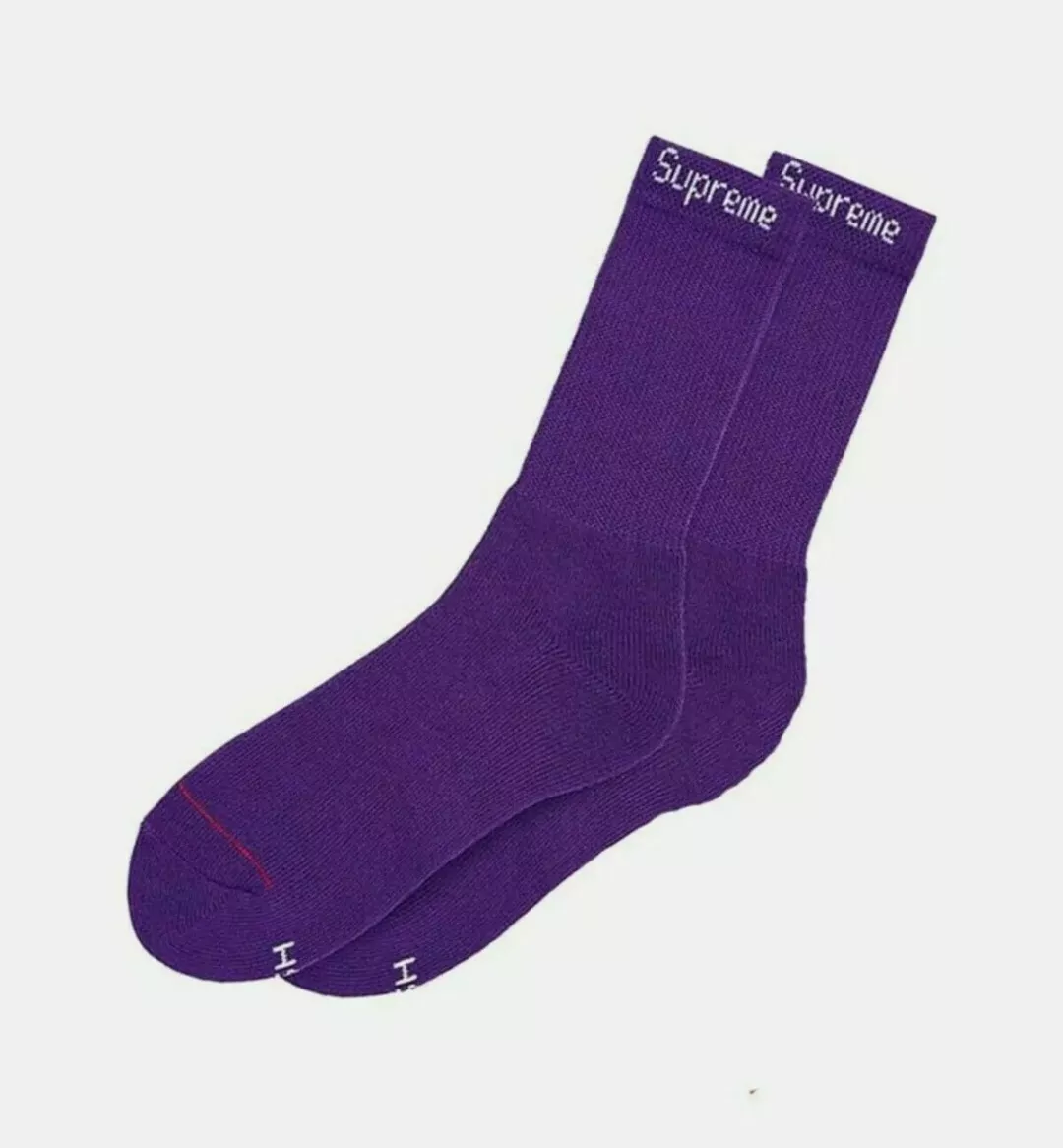 Supreme Hanes Crew Socks - 4-Pack - Purple BRAND NEW (Authentic)