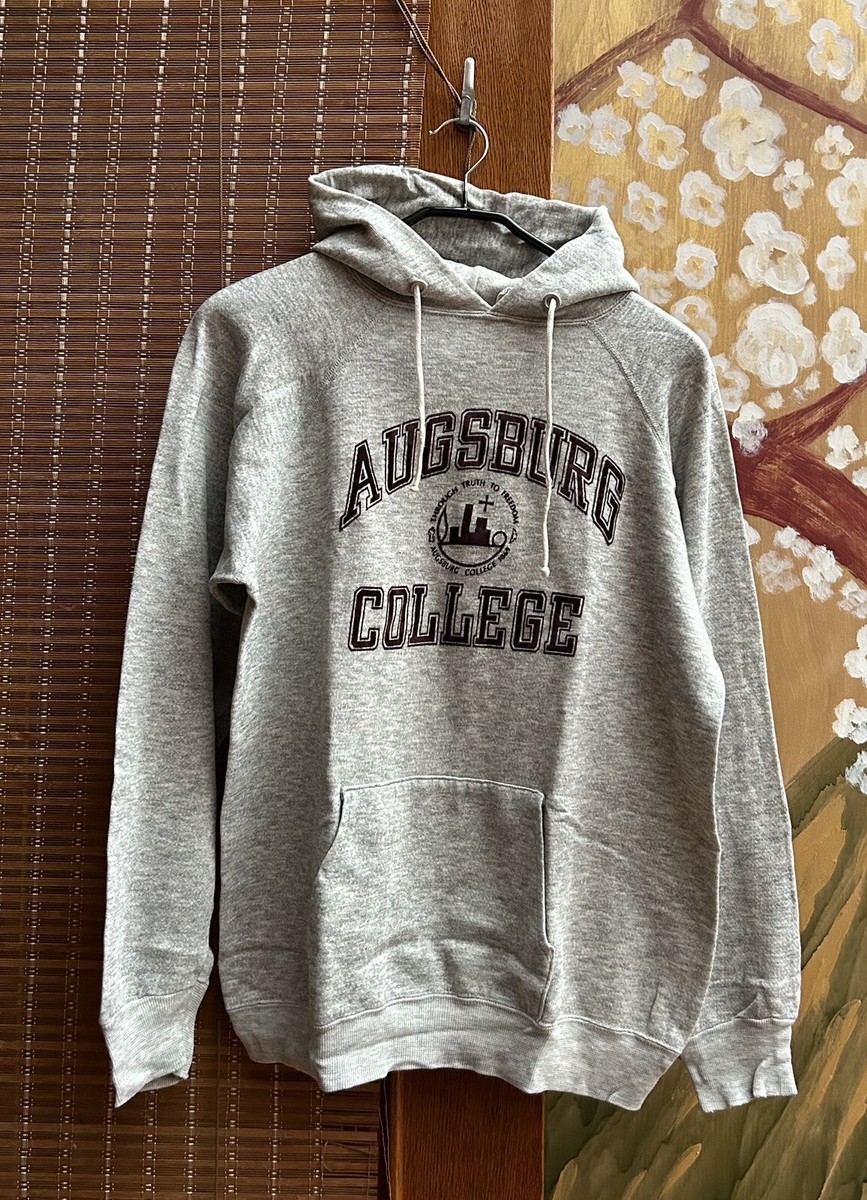 Vintage 80's Champion Augsburg College Hoodie Made in USA Size L
