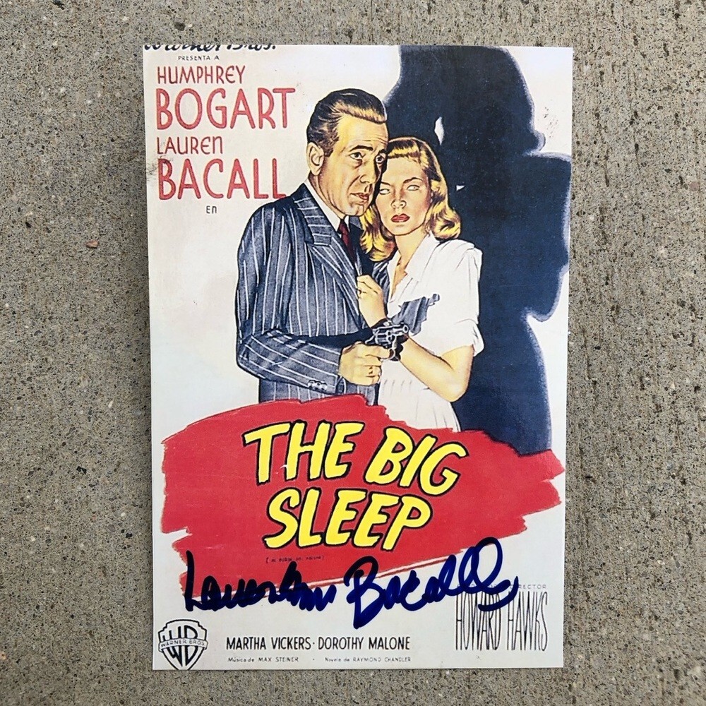 Academy Award Winner Lauren Bacall Signed The Big Sleep Movie Cut