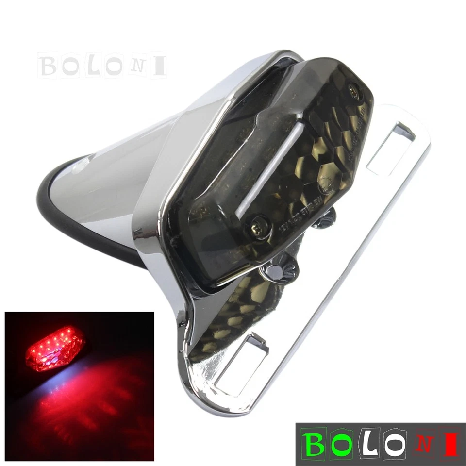Motorcycle 12V Lucas LED Brake Taillight For Harley Honda Yamaha Cafe Racer  - Изображение 3 из 4