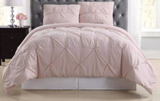 Truly Soft Everyday Pleated Duvet Cover Set Full/Queen Blush 