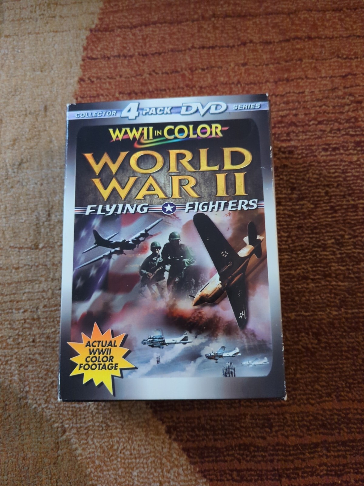 WW2 In Color 4-Disc DVD Set WWII Flying Fighters 2001 Pre-Owned