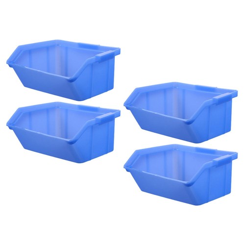 4 Pcs Parts Box Office Storage Bins Stackable Case Container Holder