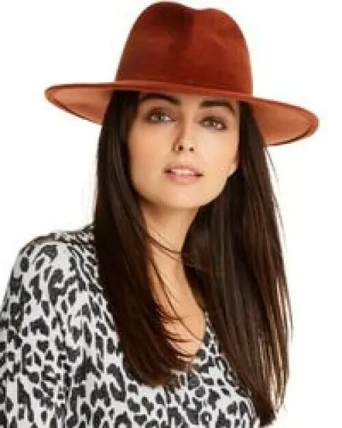 Винтажная красная шляпа Bloomingdales из 100% соломы, каштанового цвета