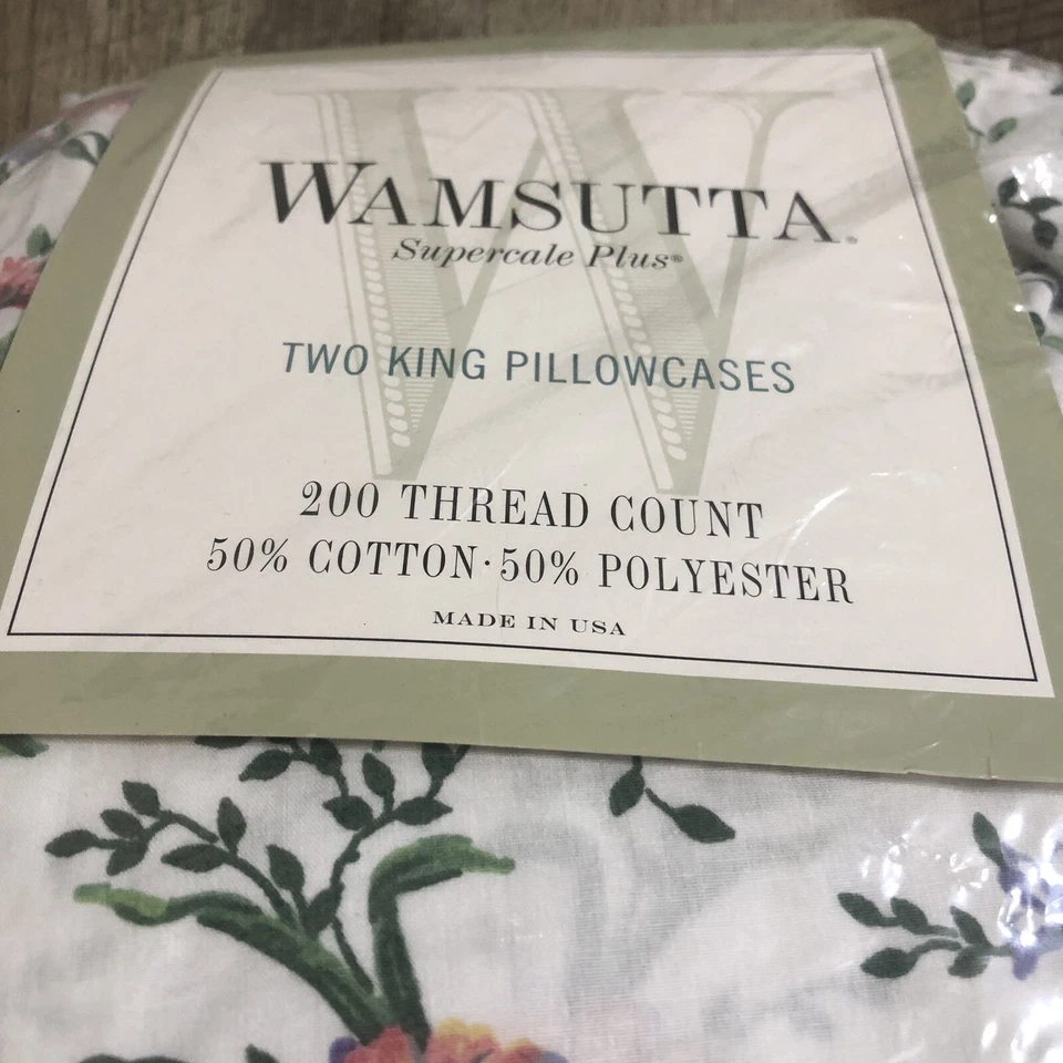 Wamsutta Supercale Plus Par de Fundas de Almohada King Gazebo Cotillion Floral De Colección Foto 2 de 4