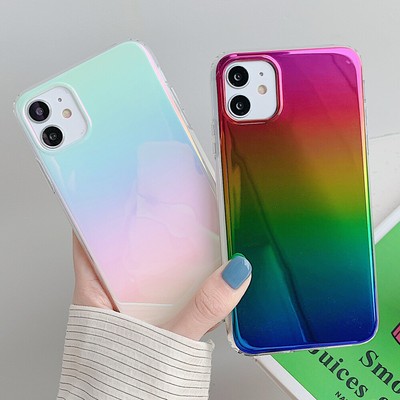 Laser Rainbow Colorful Soft Phone Case For Iphone 12 11 Pro Xs Max Xr Se2 8 Plus Ebay