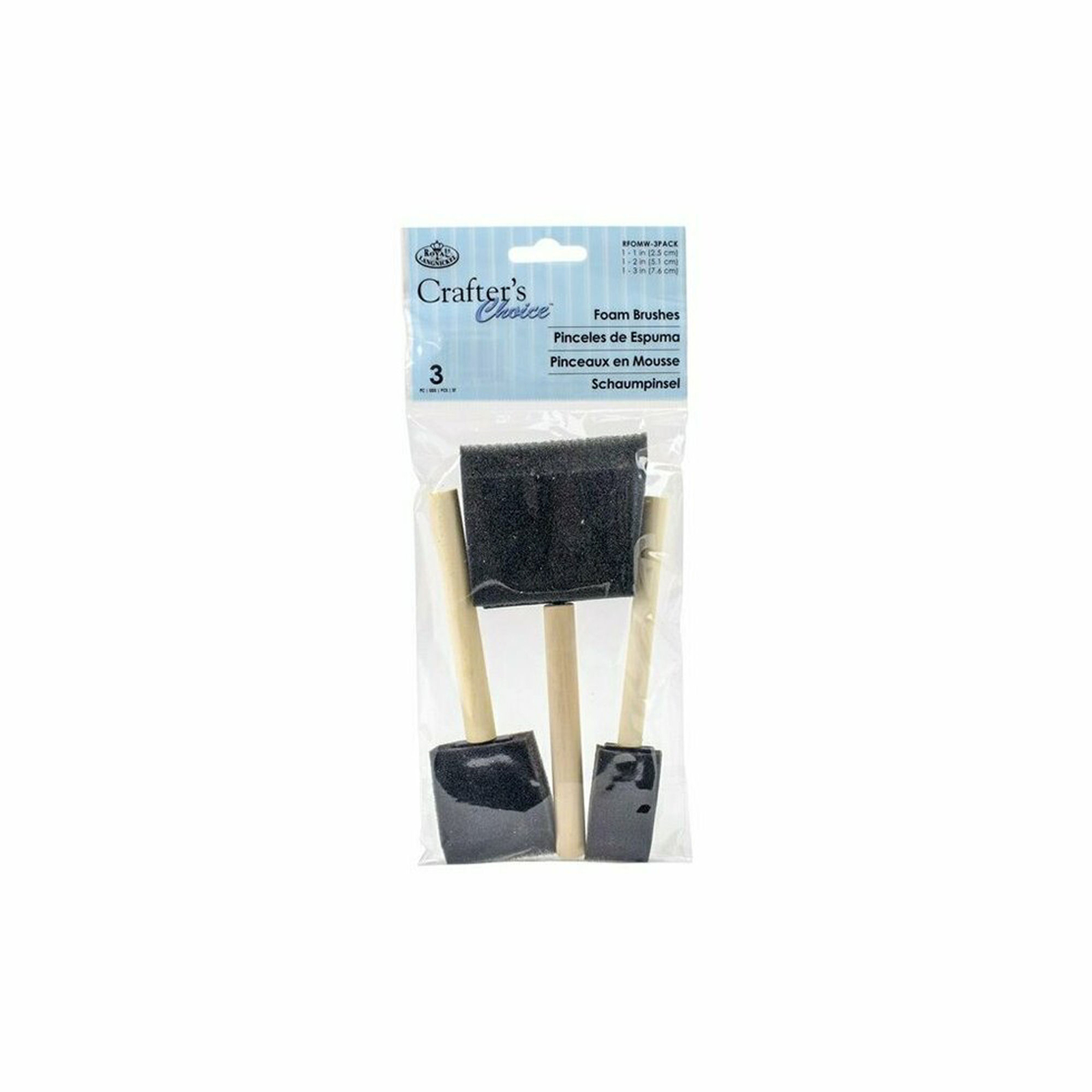 Foam Brushes 25, 50, 75mm - Pack of 3 - Perfect For Finishing That Cool Project