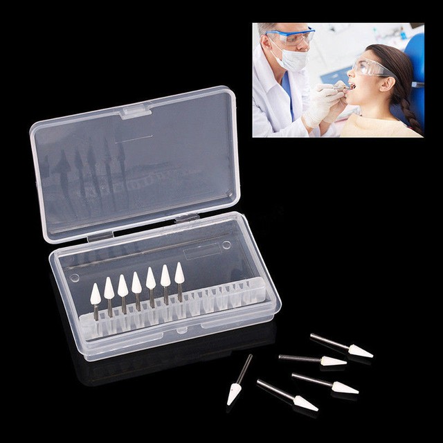 12/pk Dental Cone Mounted Polishing Burs CN1/RD1 FG Abrasion Points
