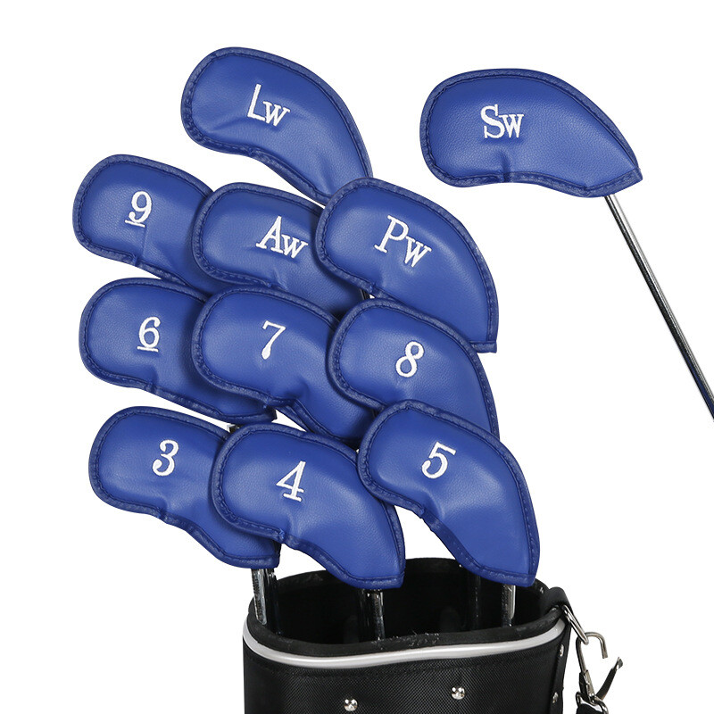 Golf Club Head Covers for Irons Synthetic Leather 12 Pcs Set Fit All