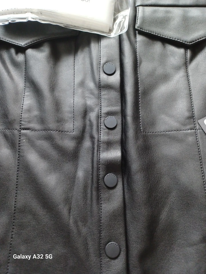 Guess Leather Jacket Women Medium Black NEW - Image 4 of 4