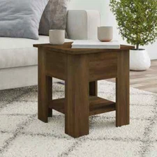 Coffee Table Brown Oak 15.7"x15.7"x16.5" Engineered Wood vidaXL