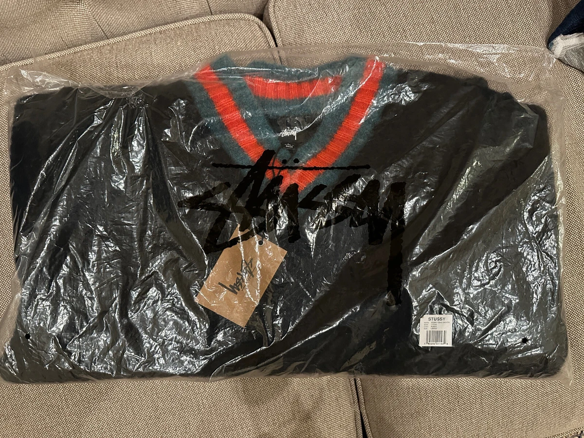 S108 Stussy Mohair Tennis Knit Sweater L Brand New Size Large