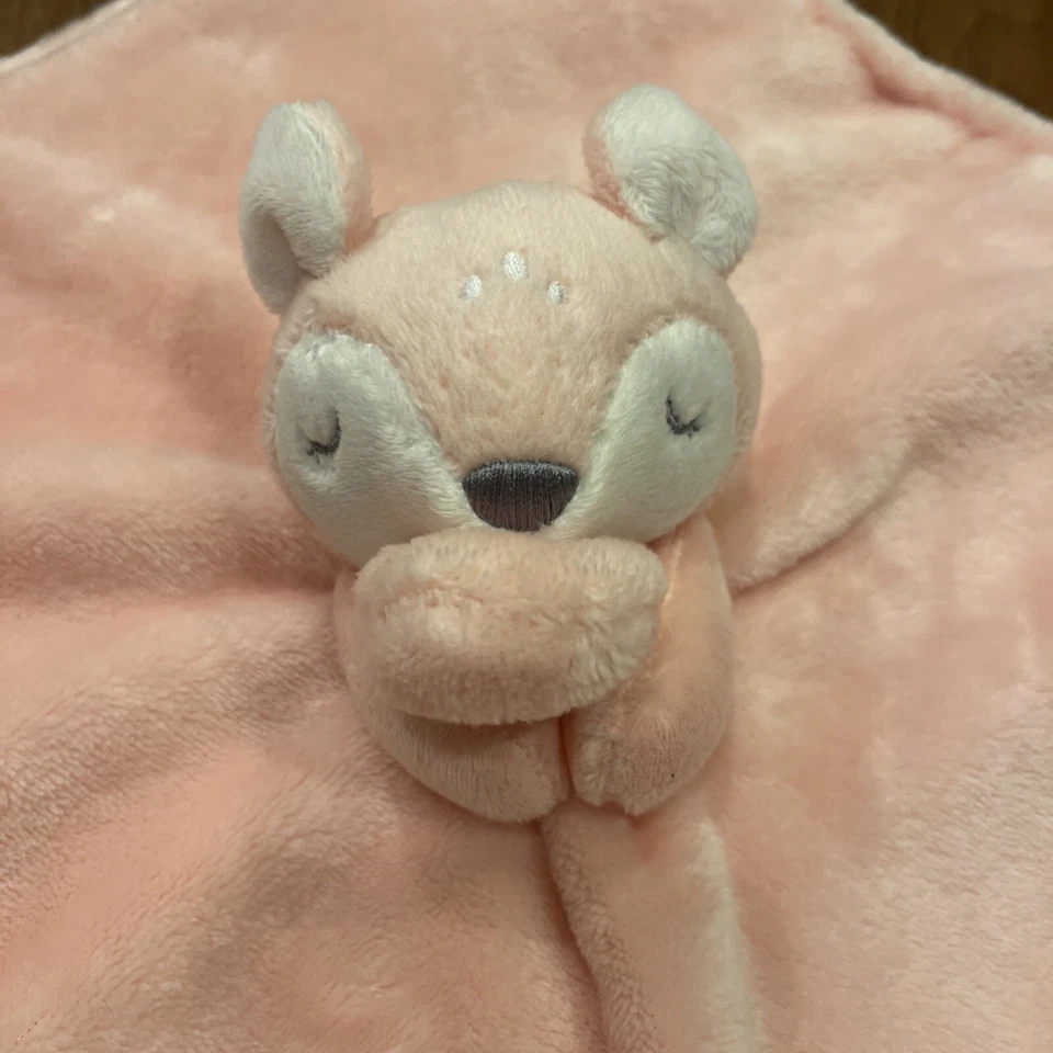 Manta de seguridad Carters Pink Fox Lovey bebé muñeca de peluche ciervo guardería EXCELENTE ✨ Foto 2 de 4