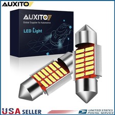 2 AUXITO LED Festoon Dome/Map/Trunk Light Bulbs 31MM DE3175 6000K Bright White N