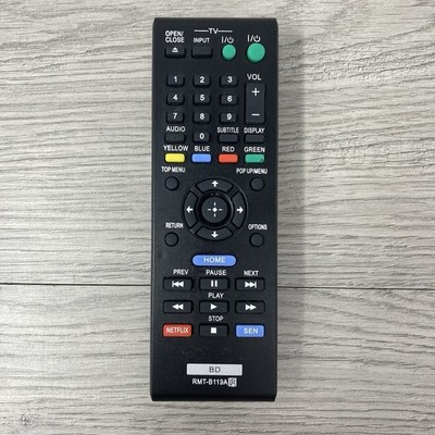 RMT-B119A Replace Remote for Sony BDP-BX18 BDP-S185 BLU-RAY DISC Player TESTED