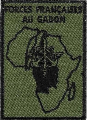 STOFFABZEICHEN, MILITÄRPATCH DER FRANZÖSISCHEN STREITKRÄFTE IN GABUN - GERINGE SICHTBARKEIT