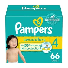 Pampers Swaddlers Active Baby Diapers Super Pack - Size 4 - 66ct