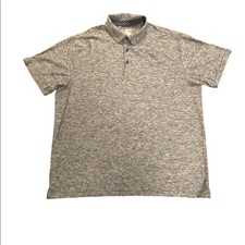 Under Armour Mens 2XL Navy and White Heathered Short sleeve Heat Gear Polo Shirt