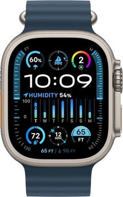 Apple Watch Ultra 2 (GPS + LTE) 49MM Titanium Case Blue Ocean Band
