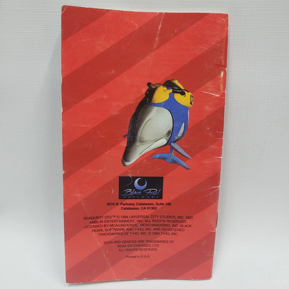 Sea Quest Sega Genesis Authentic Instruction MANUAL ONLY Used 1994 - Image 2 of 4