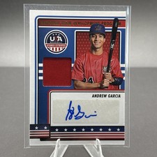 2023 Panini Stars & Stripes Andrew Garcia Auto Jersey Patch USA Baseball Rookie