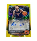 KEYSHAWN HALL 2025-26 Bowman Chrome U 1st Yellow Auto /75 Auburn #CPA-KH RC SP