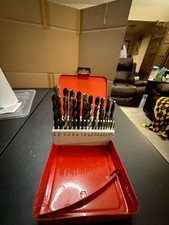 29-Piece HSS Jobber Length Drill Bit Set 1/16"-1/2" in Metal Index Case