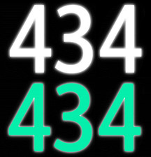 Custom cut reflective sticker decal mailbox door wheelie bin house numbers 3 