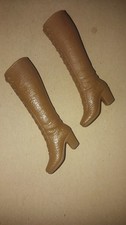 Old Barbie Boots, Shoes, Vintage, Rubber. Beige
