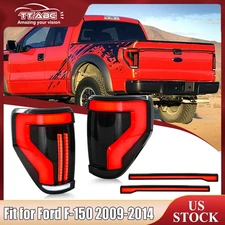 TT-ABC LED Tail Lights For 2009-2014 Ford F-150 F150 Pickup Sequential Rear Lamp