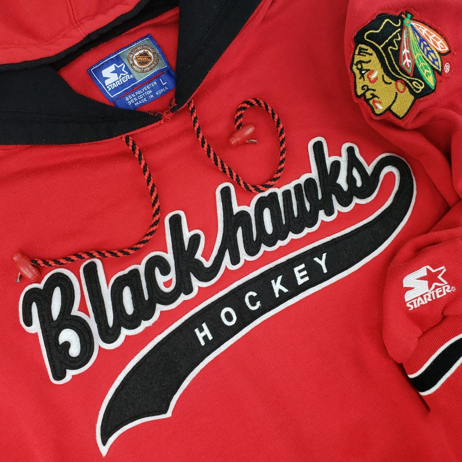 【90's】 STARTER　NHL　シカゴ・ブラックホークス　公認パーカー s-l1600.jpg