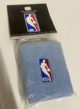 NBA Double Wide Wristbands / Sweatband With Logo Logoman Blue
