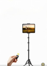 Soporte para trípode de piso para tableta - Soporte para tableta de 64,9" con control remoto y ajuste chuc