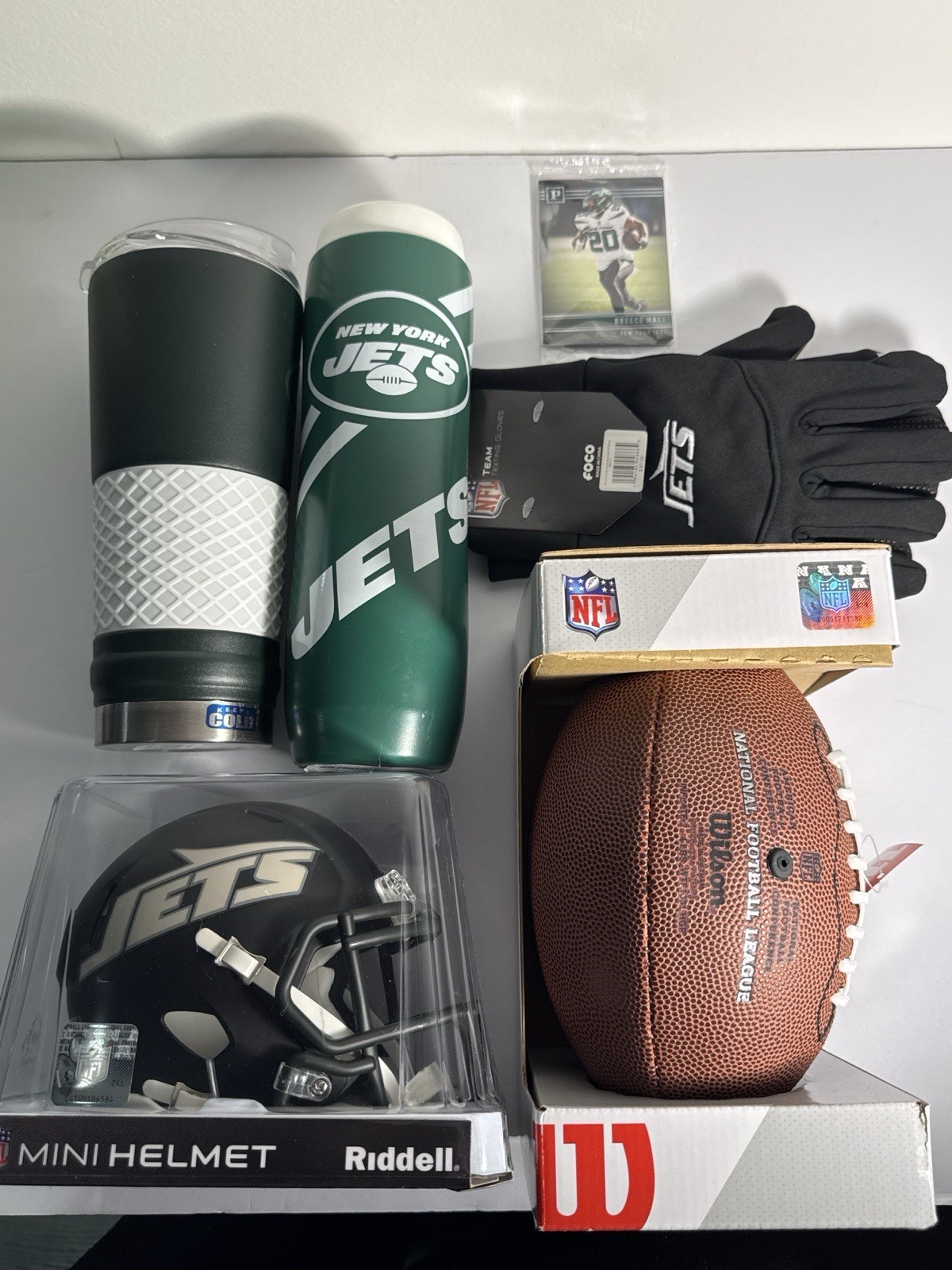 New York Jets Fan Bundle Mini Helmet, Football, Tumblers, Gl