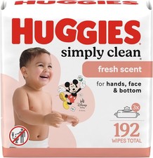 Huggies Simply Clean Fresh Scent Baby Wipes, 3 Flip-Top 64 Count Pack of 3 