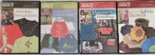 Lot of 4 SEWING WITH NANCY Instructional DVDS (Sweatshirts,  Handbags, Bowls)