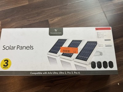 Wasserstein Arlo Ultra, Ultra 2, Pro 3, Pro 4 - White Solar Panel (3-Pack)
